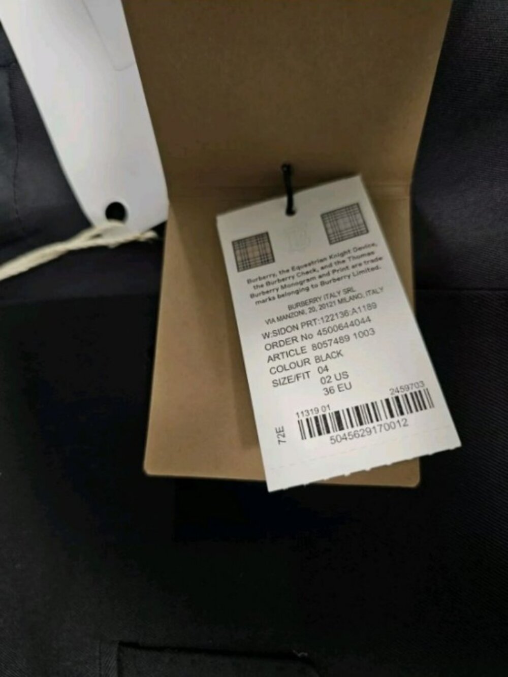 BURBERRY Size 2 US Authentic Black Blazer With Twill Silk Patches NWT - Picture 7 of 8